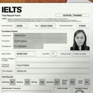 IELTS Certificate